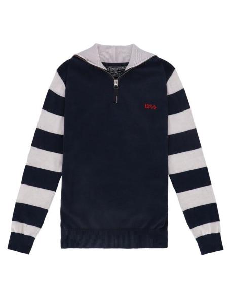 Sweat-shirt 13 1/2 Outlaw Navy | Style biker 100% coton