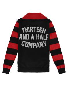 MAGLIONE 13 1/2 OUTLAW HALF-ZIP NERO/ROSSO