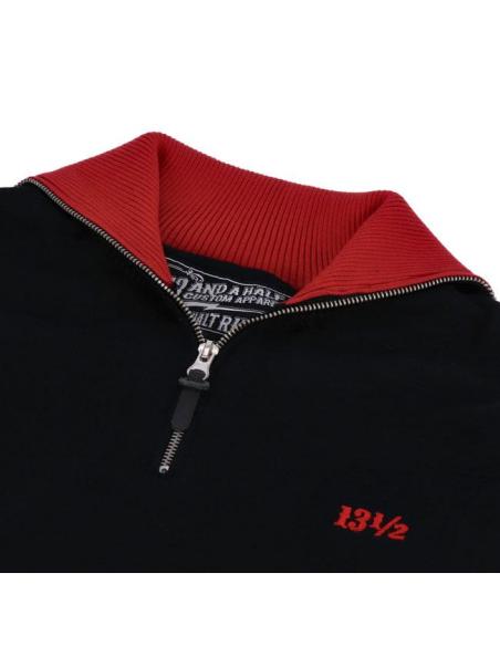 Sweater 13 1/2 Outlaw Black/Red | Authentic Biker Style