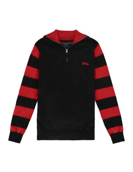 Sweater 13 1/2 Outlaw Noir/Rouge | Style biker authentique