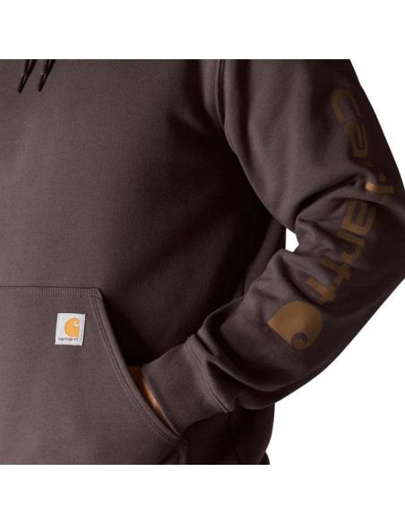 Carhartt Hoodie Logo Dark Sepia | Comodidad resistente