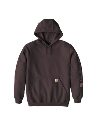 Carhartt Hoodie Logo Dark Sepia | Comodidad resistente