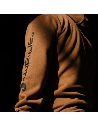 Carhartt Hoodie Logo Carhartt® Brown | Sudadera resistente