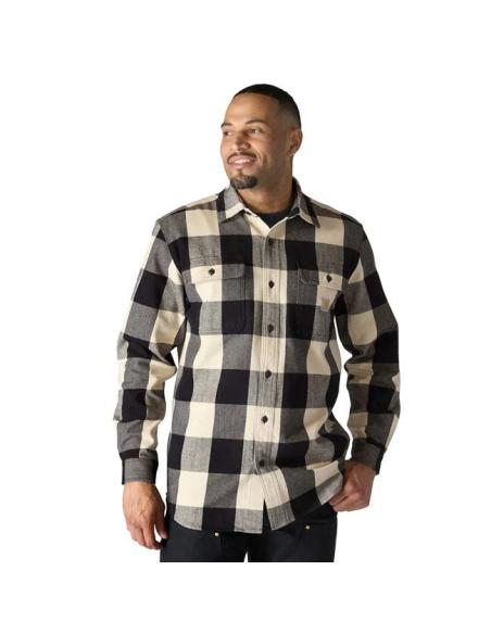 Camicia Carhartt Oat Milk | Flanella spessa da biker 100% cotone