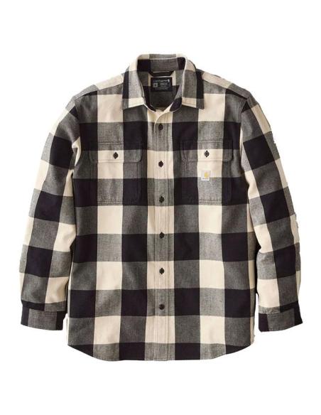 Camisa Carhartt Oat Milk | Flanela grossa biker 100% algodão