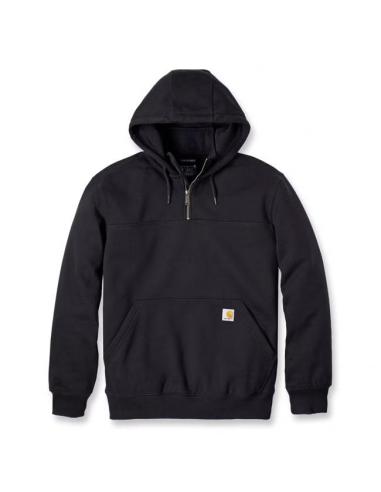 Carhartt Heavyweight Hoodie 1/4 Zip Black | Sudadera técnica impermeable