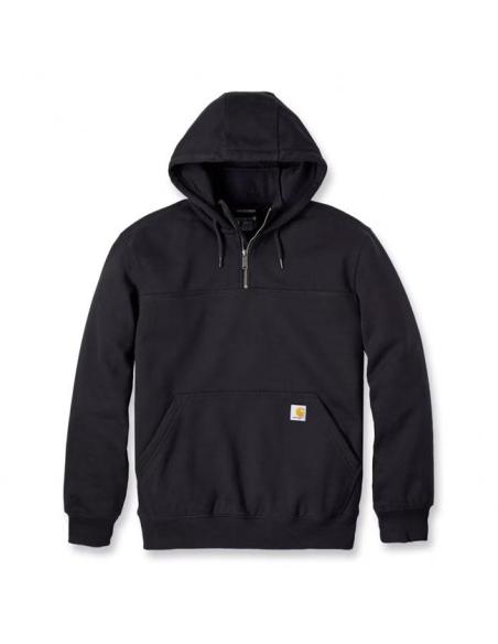 Carhartt Heavyweight Hoodie 1/4 Zip Black | Sudadera técnica impermeable