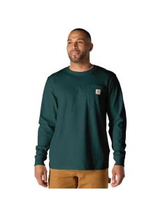Carhartt Mountain T-Shirt Greenstone | Manica lunga, cotone spesso 2