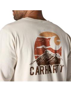 Carhartt Mountain T-Shirt off white | Manica lunga, cotone pesante 2