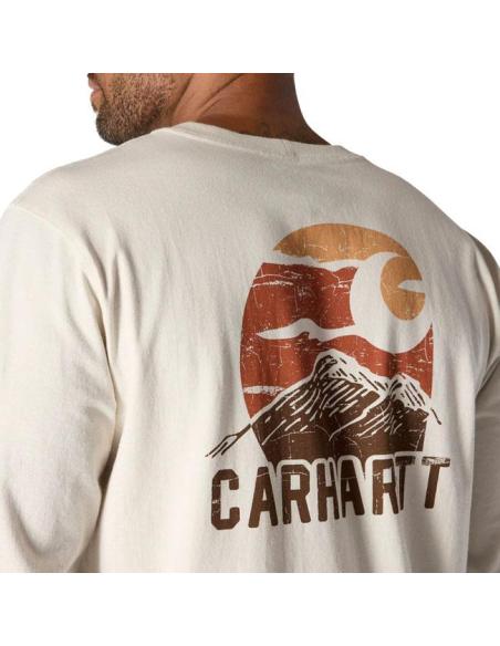 Carhartt Mountain T-Shirt off white | Manga comprida, algodão grosso