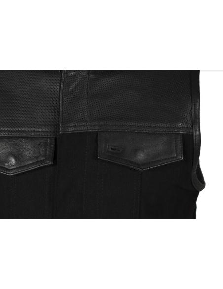 El Canalla Pack – Denim & Leather Vest + Road Rash + Leg Bag | Iguana Custom