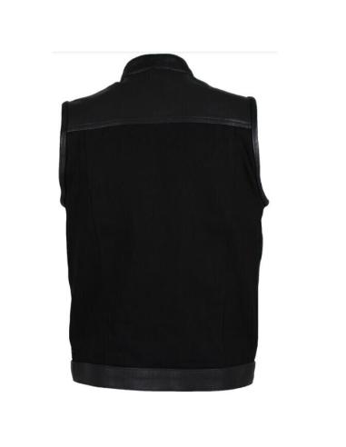 Pack El Canalla – Gilet in Denim e Pelle + Road Rash + Borsa da Gamba | Iguana Custom