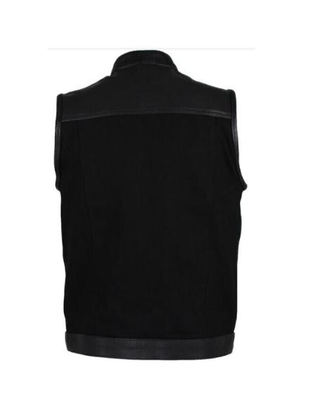 Pack El Canalla – Gilet Denim & Cuir + Road Rash + Sacoche de Jambe | Iguana Custom