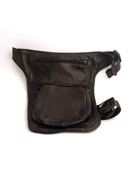 Pack El Canalla – Gilet in Denim e Pelle + Road Rash + Borsa da Gamba | Iguana Custom