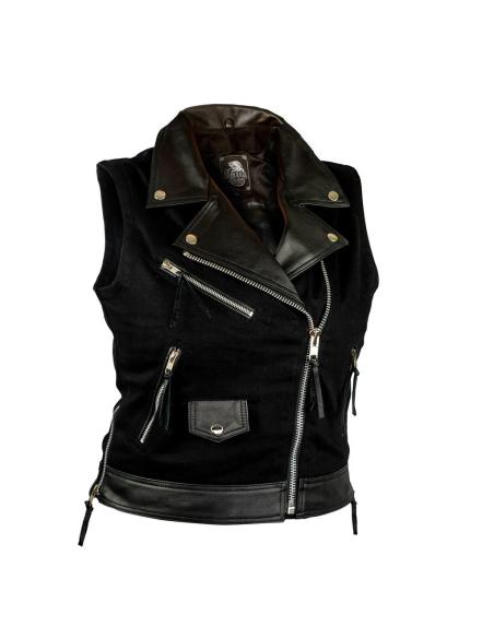Pack Cruzada Mulher AAA + Colete Denim & Pele + Skull and Roses | Iguana Custom