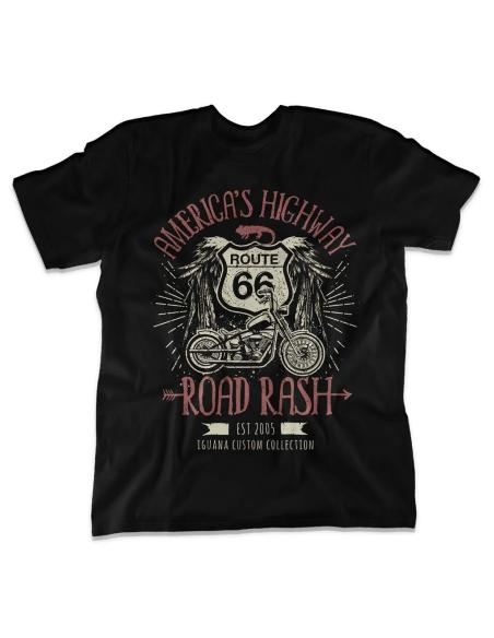 T-SHIRT BLACK "ROAD RASH" IGUANA CUSTOM COLLECTION