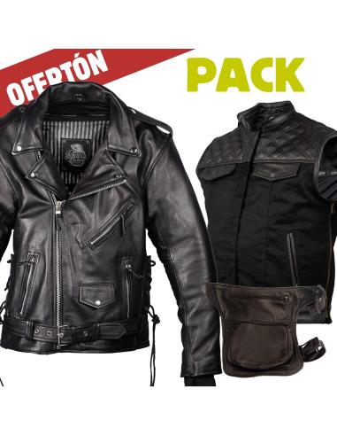 Pack Rocker & Chester – Veste AAA + Gilet + Sacoche | Iguana Custom