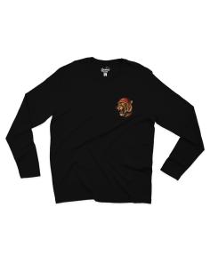 Maglietta a maniche lunghe nera Ride Wild Tiger – Stile biker Iguana Custom 2