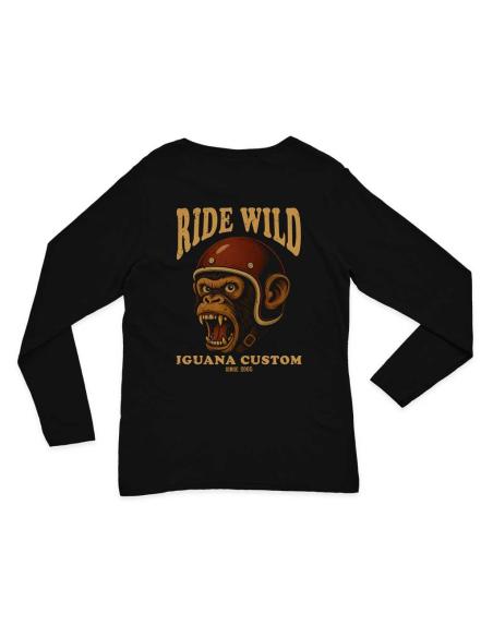 Camiseta mulher Ride Wild Mono – Estilo biker ajustado