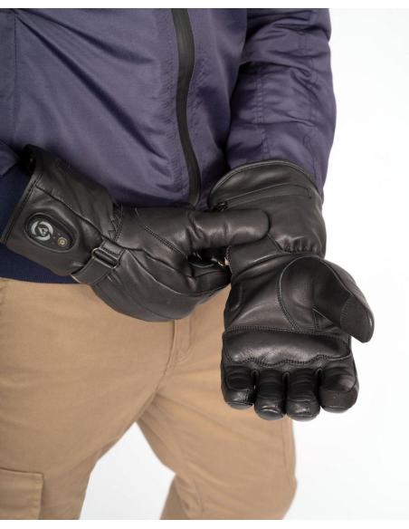 Classic Leather Heated Motorcycle Gloves – CE Approved | Iguana Custom