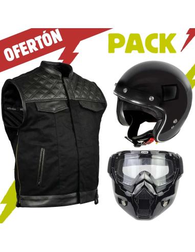 Pack Capacete G02X + Máscara + Colete Chester | Iguana Custom