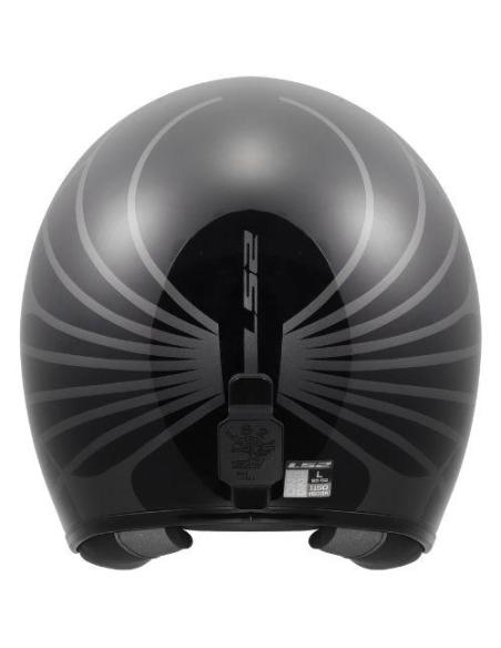 Jet Helmet LS2 OF601 BOB Cosmic Black | Sun Visor and ECE 22.06 Fiber