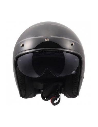 Jet Helmet LS2 OF601 BOB Cosmic Black | Sun Visor and ECE 22.06 Fiber