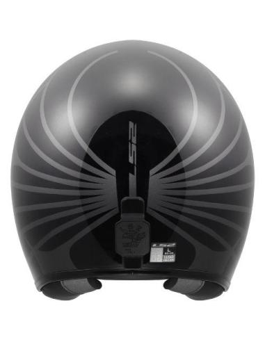 Casco Jet LS2 OF601 BOB Cosmic Black | Visiera Solare e Fibra ECE 22.06