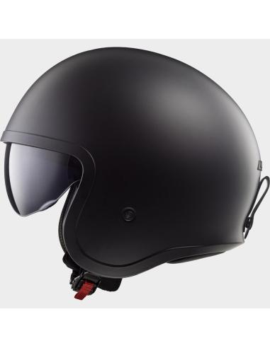 Jet Helmet LS2 Spitfire II Matte Black | Sun Visor and KPA | ECE 22.06
