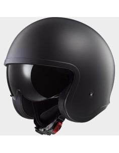 Casque Jet LS2 Spitfire II Noir Mat | Visière Solaire et KPA | ECE 22.06 2