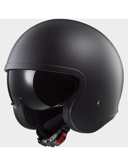 Jet Helmet LS2 Spitfire II Matte Black | Sun Visor and KPA | ECE 22.06