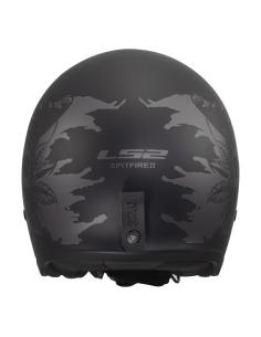 Casque Jet LS2 Spitfire II Willy noir gris | Visière solaire et KPA | ECE 22.06 2