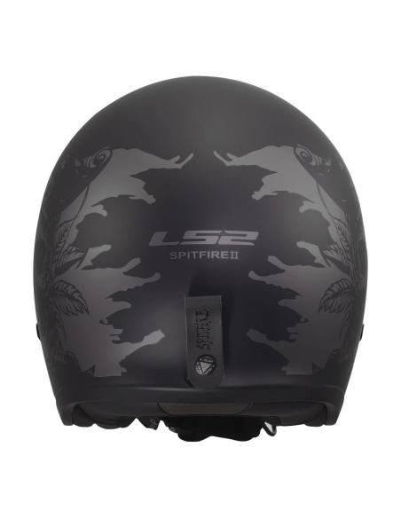 LS2 Spitfire II Jet Helmet Willy black grey| Sun Visor and KPA | ECE 22.06
