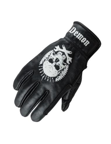Gants Moto Cuir Invictus Garage Demon | Style Custom et Homologation CE