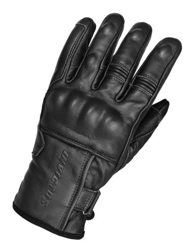 Invictus El Bravo Black Leather Motorcycle Gloves | CE KP Protection | Café Racer Style