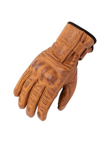 Invictus El Bravo Black Leather Motorcycle Gloves | CE KP Protection | Café Racer Style