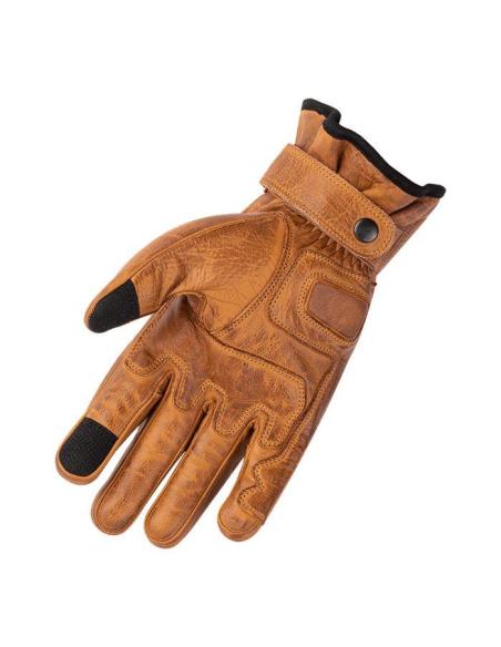 Invictus El Bravo Black Leather Motorcycle Gloves | CE KP Protection | Café Racer Style
