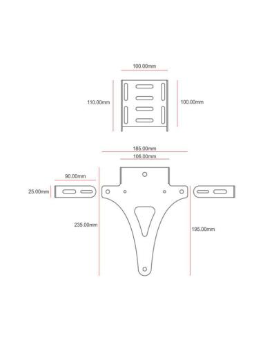 Comprar Soporte Matricula Universal C-Racer Nº1 a precio de oferta