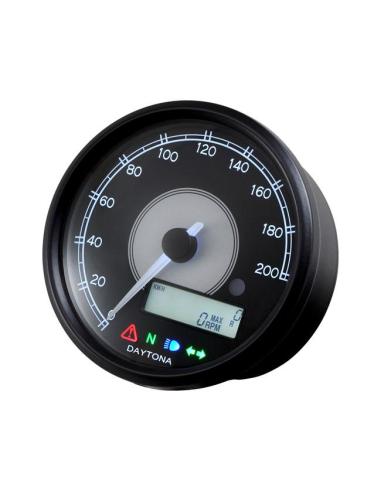 Compteur de vitesse Velona 80mm 200kmh/mph Daytona