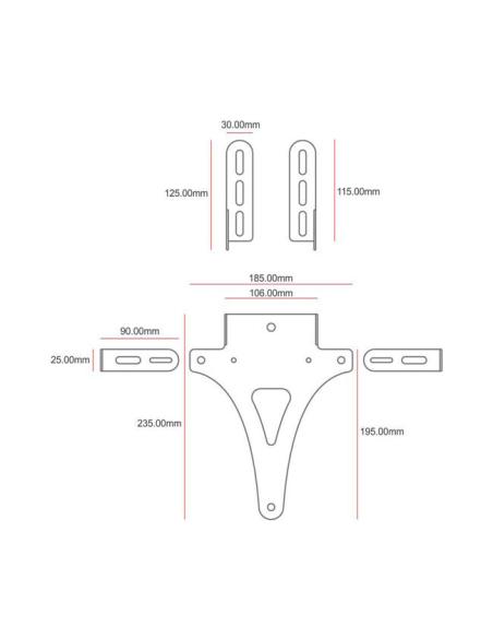 Comprar Soporte Matricula Universal C-Racer Nº3 a precio de oferta