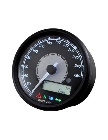 Compteur de vitesse Velona 80mm 260kmh/mph Daytona