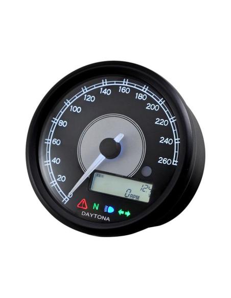 Compteur de vitesse Velona 80mm 260kmh/mph Daytona