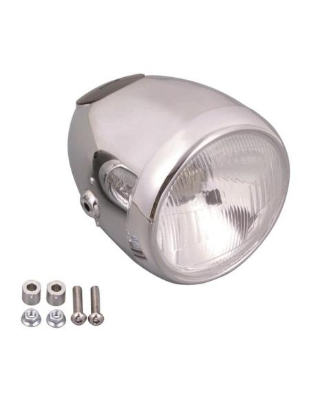 Daytona Vintage 5-3/4\" Chrome Headlight (ECE)