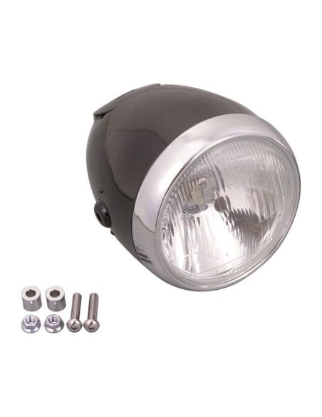 Faro Daytona Vintage 5-3/4" preto/cromado (ECE)