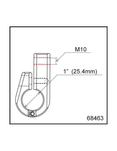 Soporte universal 1'' M10 Daytona cromado