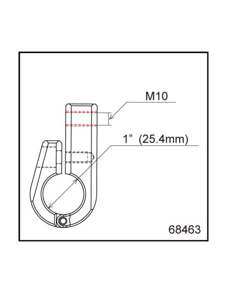 Suporte universal 1'' M10 Daytona cromado