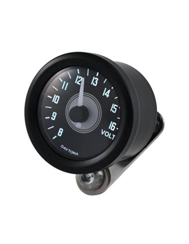 Velona Voltmeter 48 mm (stainless steel) 8–16 V