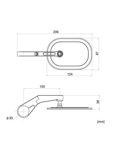 Specchio Daytona Flat D nº16 minimalista