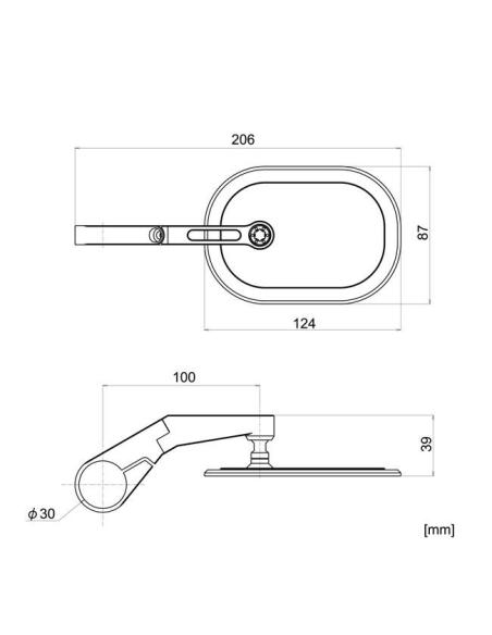 Specchio Daytona Flat D nº16 minimalista
