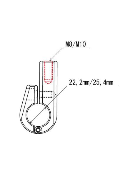 Soporte top mount 7/8 M10 Daytona